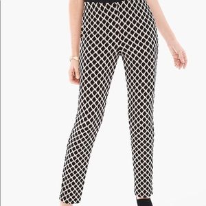 CHICOS slim-leg geometric print pant